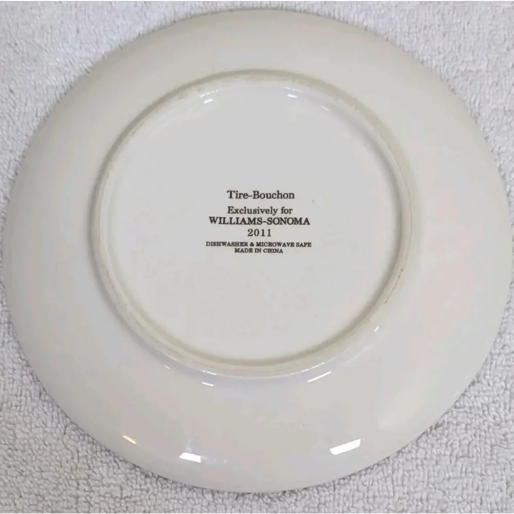 Set of 2 Tire-Bouchon by Williams-Sonoma 2011 Appetizer Plates 6-1/2